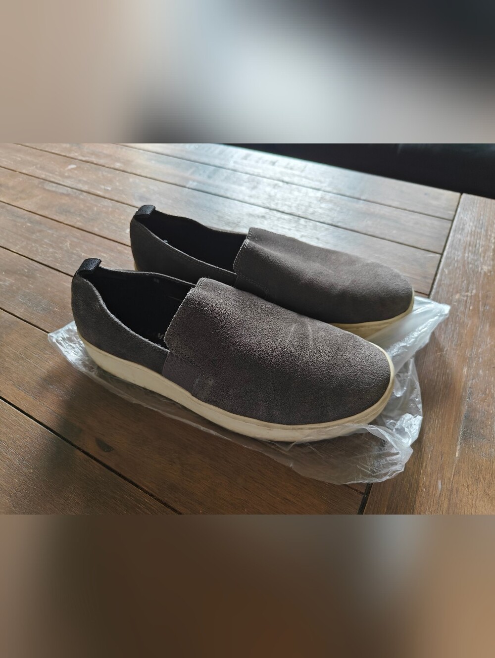 Vince Camuto | Charcoal Suede Slip-on Sneakers (Size 9)